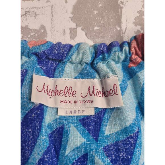 2647 Michelle Michael Women's Fiesta Blouse Size Large - Picture 3 of 5